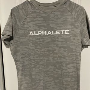 Men’s Alphalete Tshirt Grey Camo Small